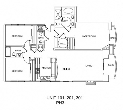 Units 101, 201, 301, PH3